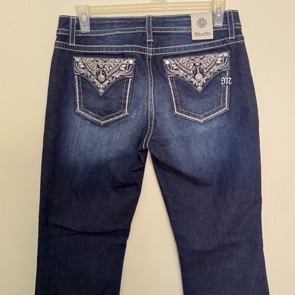 NWOT Miss Me Chloe Bootcut Jeans with Metallic Glitz Faux Flap Pockets Size 32 - Picture 9 of 15